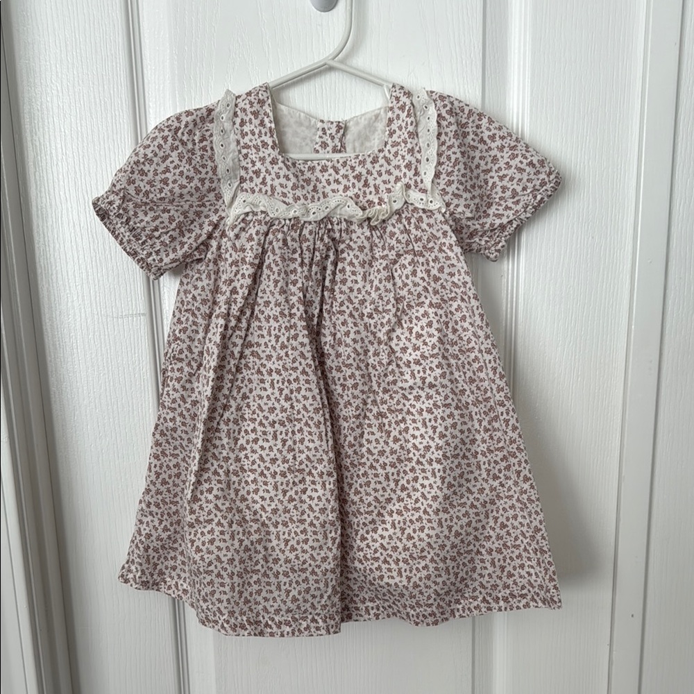 Floral Pink Kids Casual Dress